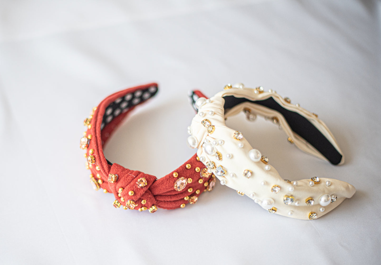 Embellished Headband in Ivory
